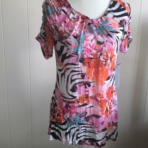 **NEW** Jennifer Lopez Zebra and Floral top!